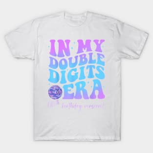 In My Double Digits Era 10th Birthday Version Groovy Retro T-Shirt T-Shirt